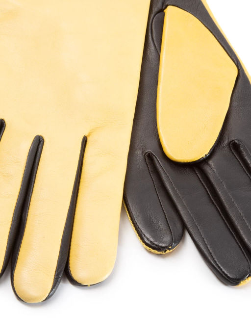 Перчатки женские ш/п F-IS0065 lemon/black - Eleganzza фото 2