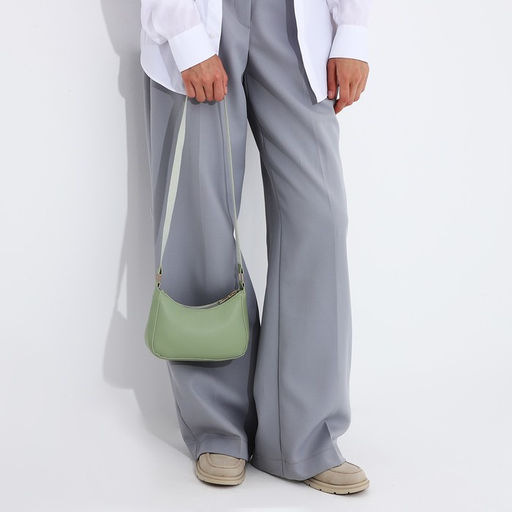 Сумка-багет на молнии, цвет мятный - Simaland фото 7