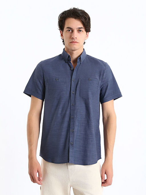 Regular Fit K?sa Kollu Erkek G?mlek