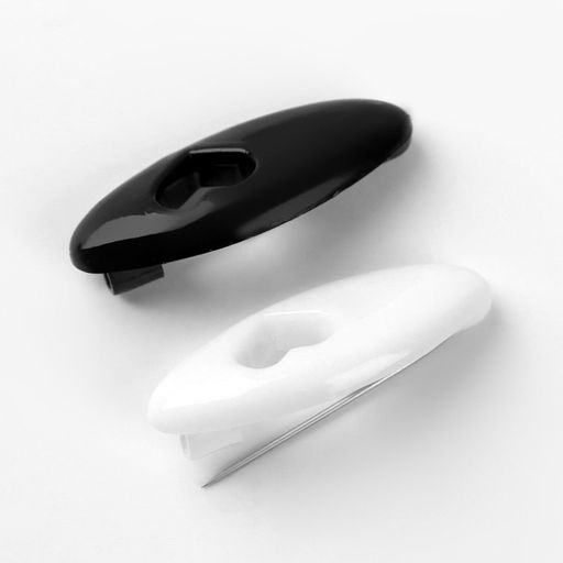 Булавки безопасные «Сердце», 40 мм, 6 шт., цвет чёрный/белый