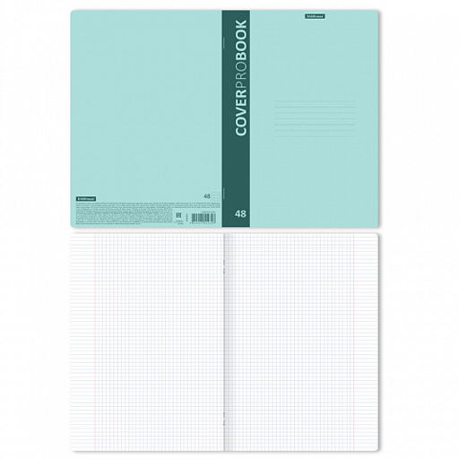 Цена за 6 шт. Тетрадь общая ученическая с пластиковой обложкой на скобе ErichKrause CoverProBook matt, Pastel, розовый, А4, 48 листов, клетка фото 13