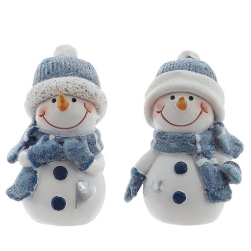 Фигурка декоративная "Снеговик", L4 W4 H5,5 см, 2в.