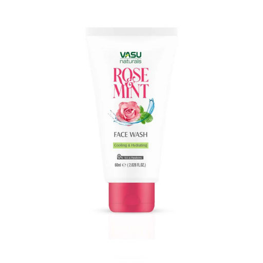 Средство для умывания лица с розой и мятой (Vasu Rose and Mint face wash), 60мл