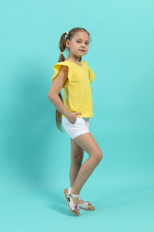 CRB wear/CSKG 63795-30-397 Футболка для девочки,желтый/Ex.Cherubino  фото 2