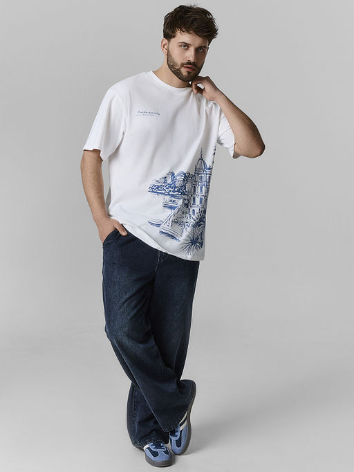 Футболка мужская белая прямого кроя - Mark formelle фото 2