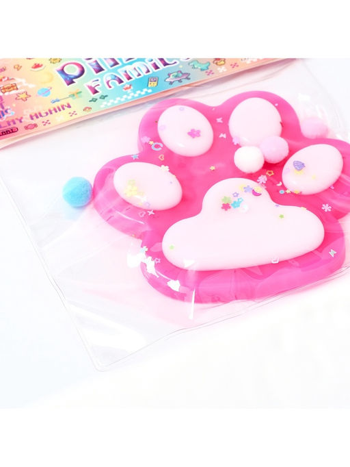 Сквиш антистресс - игрушка «Кошачья лапка», с блёстками, МИКС