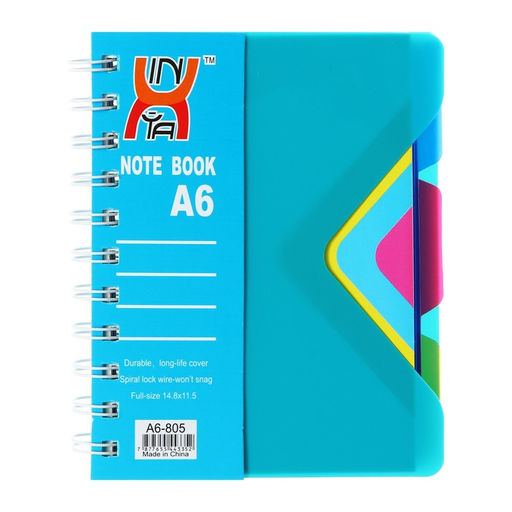 Блокнот на гребне А6, 100 листов, линия, обложка пластик, с разделителями, NEW, МИКС - Calligrata фото 2