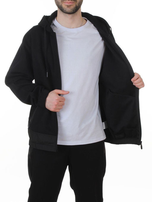 AAL-710 BLACK Костюм спортивный мужской (85% хлопок, 15% полиэстер)