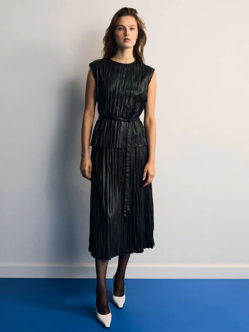 Плиссированная юбка миди / Zarina