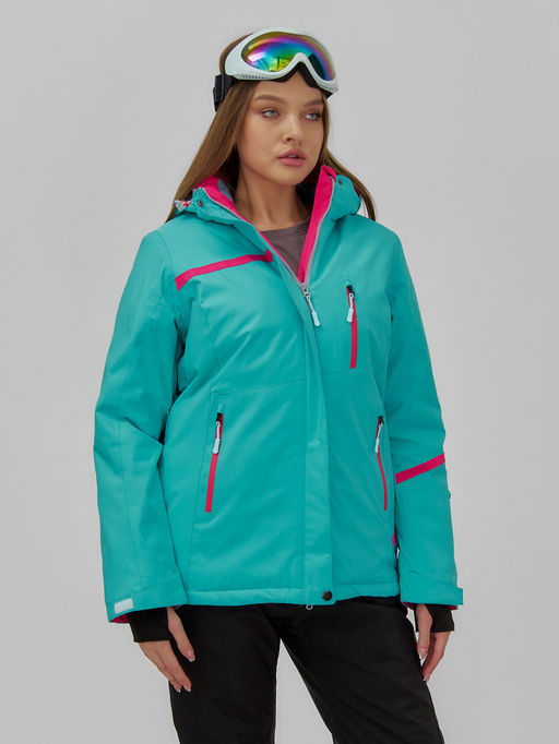 Горнолыжный костюм женский зимний бирюзового цвета 07091Br - Chunmai фото 14