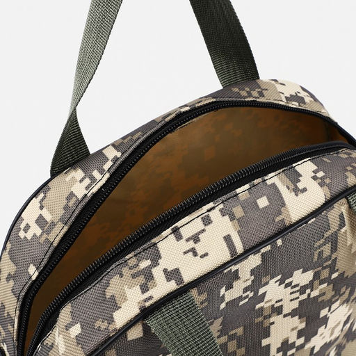 Косметичка на молнии, с сеткой, цвет хаки - Simaland фото 3