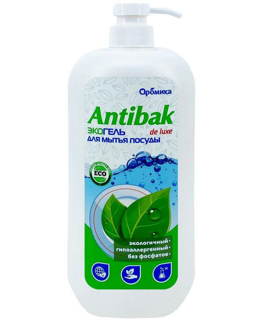 Средство для мытья посуды "ANTIBAK de LUXE" Экогель (1,1л)