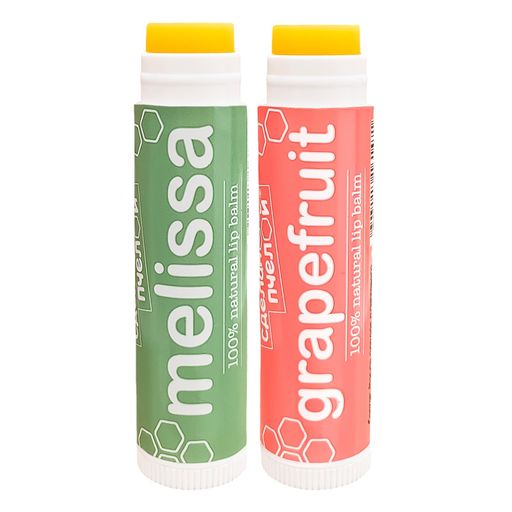 100% натуральные бальзамы для губ "Grapefruit & Melissa" 2 штуки