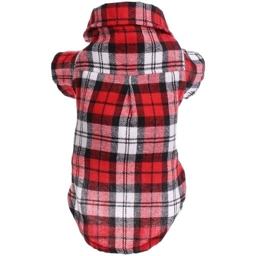 Кофта - рубашка фланелевая для мелких пород собак и кошек "BRO Style", цвет красный, р XL