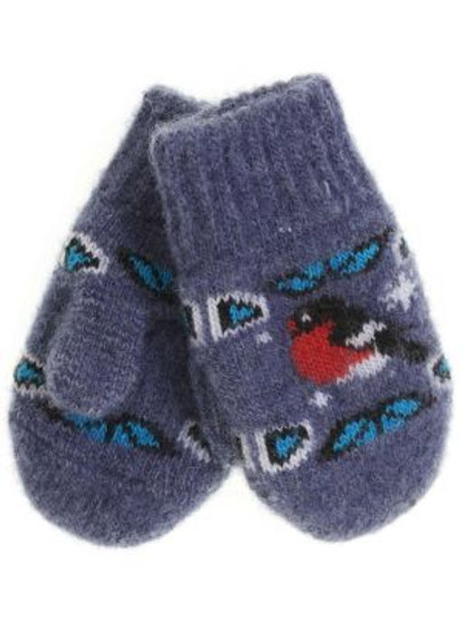 Варежки детские круговые Снегирь и орнамент, размер 11 0107-3 - Рассказовские варежки фото 4