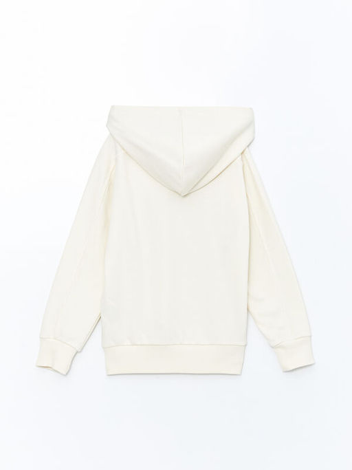 Kap??onlu Bask?l? Uzun Kollu Erkek ?ocuk Sweatshirt