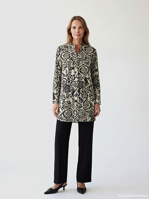 Desenli Kad?n G?mlek Tunik