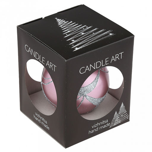 Елочная игрушка шар стеклянная д9,5см, розовый металлик, ручная художественная роспись, подарочная упаковка (Россия) - Домашняя мода фото 8