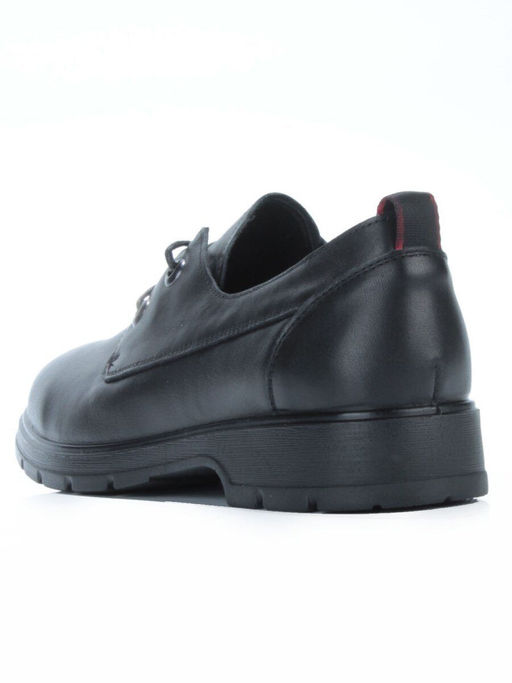 03-5077 BLACK Полуботинки женские (натуральная кожа)