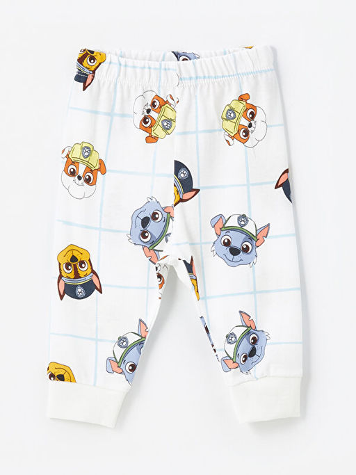Bisiklet Yaka Uzun Kollu Paw Patrol Bask?l? Erkek Bebek Pijama Tak?m - Waikiki фото 3