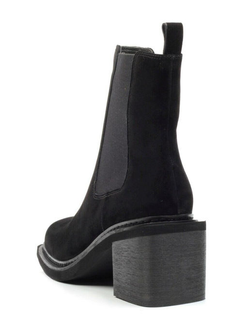 04-E21W-1B BLACK Ботинки зимние женские (натуральная замша, натуральный мех)