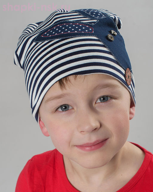 104 Ш Зайчик Шапка для мальчика (50-55)