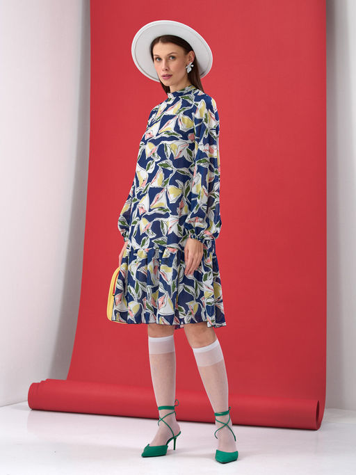 Платье с объемными рукавами OD-279-3