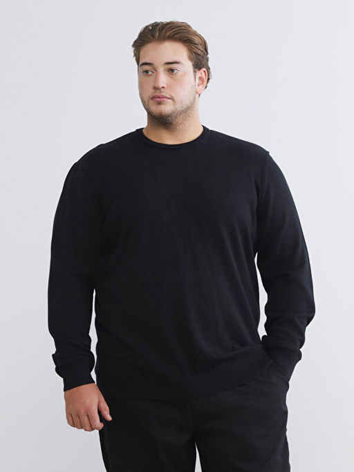 Bisiklet Yaka Basic Erkek Triko Kazak