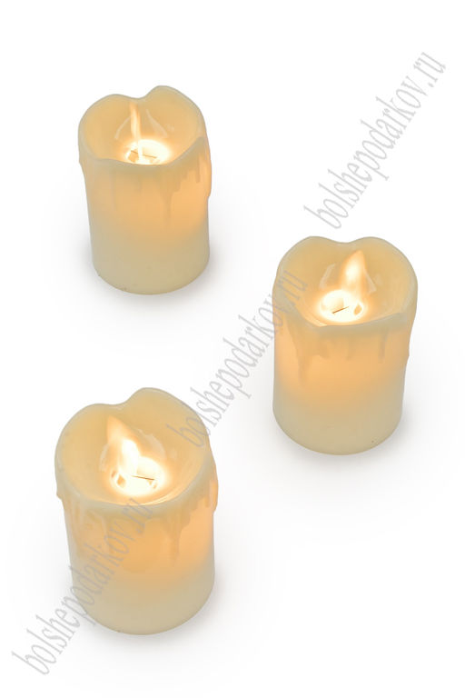 Набор свечей светодиодных на батарейках 7 см (12 шт) SF-7552, №1 (теплый свет)