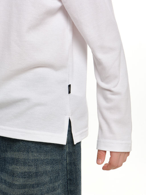 Футболка поло для мальчика в школу белый 22-1755 белый - Mini maxi фото 4