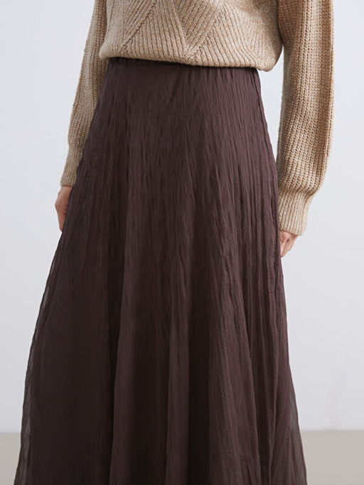 Beli Lastikli Pileli Etek