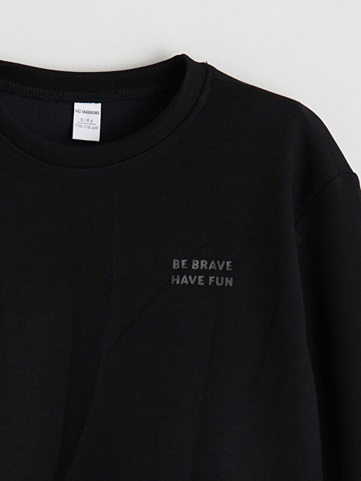 Bisiklet Yaka Erkek ?ocuk Sweatshirt