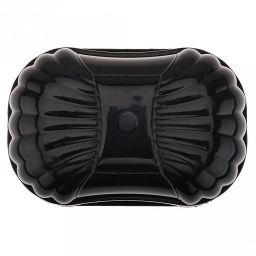 Мыльница дорожная пластмассовая "Фигурная" 11,5х7,5х6см, графитовый (Россия)