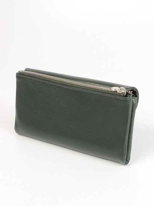 LACCOMA кошелек LA-1088-темно-зеленый натуральная кожа фото 2