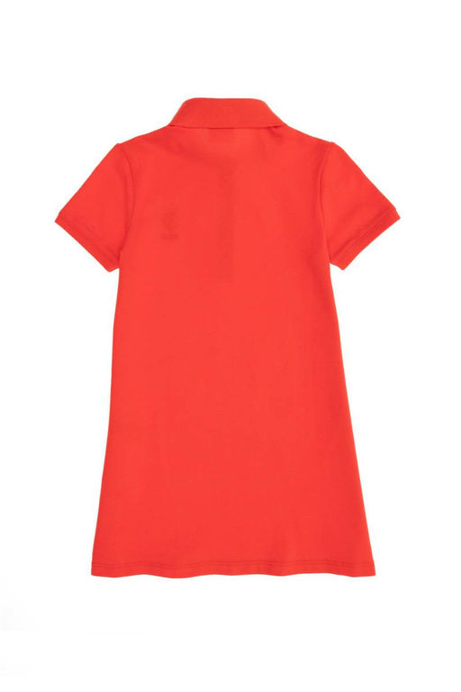 Красное трикотажное платье с воротником-поло для девочек и короткими рукавами Неожиданная скидка в корзине - U.s. polo assn фото 4