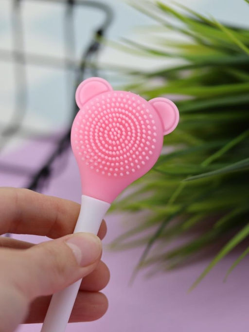 Двусторонняя кисть-щётка для лица "Polar Clean", pink