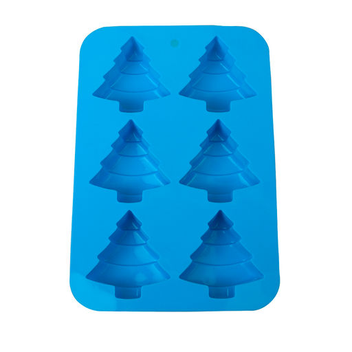 Форма для выпечки силикон. 6 ячеек, Новогодняя арт. HL-088/122/065/ (732924, 732925, 732927)