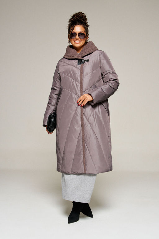 Пальто Beautiful Free 8017 дымчато-лиловый
