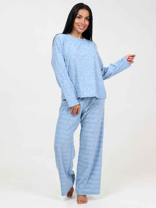 450 ЖЕНСКАЯ ПИЖАМА (брюки) (Голубой) - А-дина фото 3