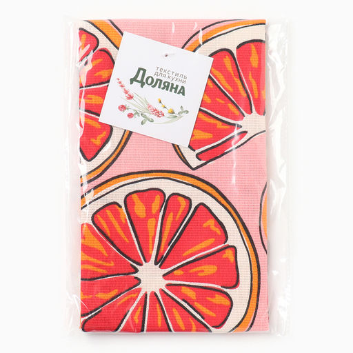 Полотенце кухонное Доляна Grapefruit 35х60 см, 100% хлопок, 160г/м2  фото 5