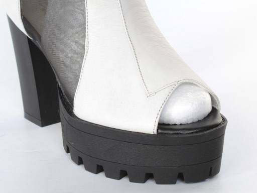 03-PDD166-2 WHITE Полуботинки женские (натуральная кожа) - No name фото 12
