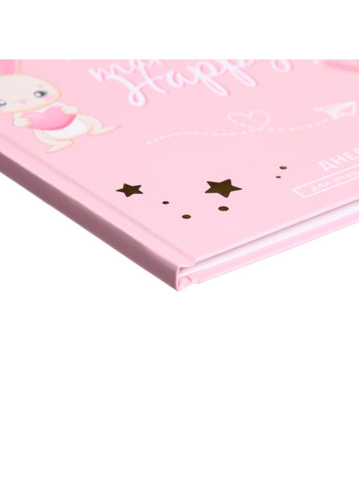 Дневник школьный для 1-4 классов, «Зайки. Паттерн», твёрдая обложка 7БЦ, матовая ламинация, тиснение фольгой, 48 листов