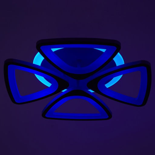 Люстра ЭкономСвет 50330/4, LED, ПДУ, 4×24 Вт, 41×41×8 см, белый