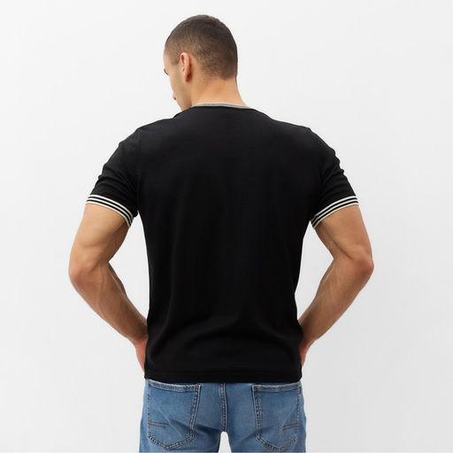 Джемпер мужской короткий рукав MINAKU REGULAR FIT: чёрный, р-р 50