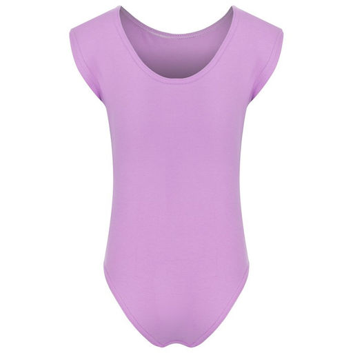 Купальник гимнастический Grace Dance, с укороченным рукавом, вырез лодочка, р.40, цвет фиалковый  фото 10