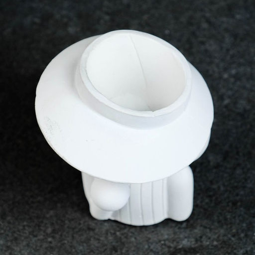 Фигурное кашпо для цветов Девочка со жвачкой, 50 мл, 11?9?9 см, гипс, белое - Хорошие сувениры фото 5