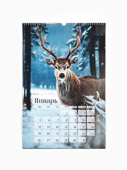 Календарь 2026 перекидной на ригеле А3 «Леса»