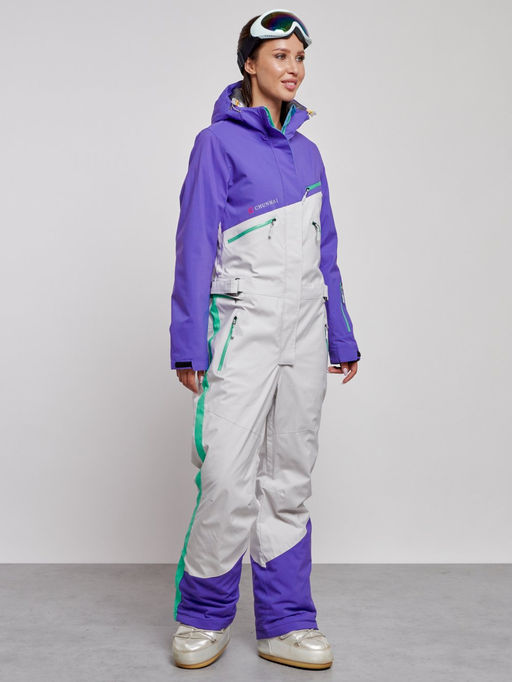 Горнолыжный комбинезон женский зимний темно-фиолетового цвета 2326TF - Chunmai фото 4