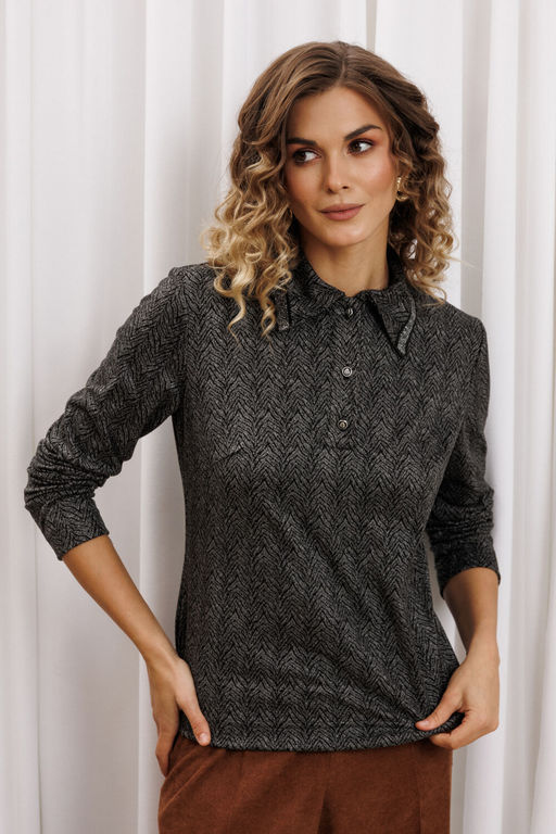 Джемпер Gizart 15422 серый тигровый замша