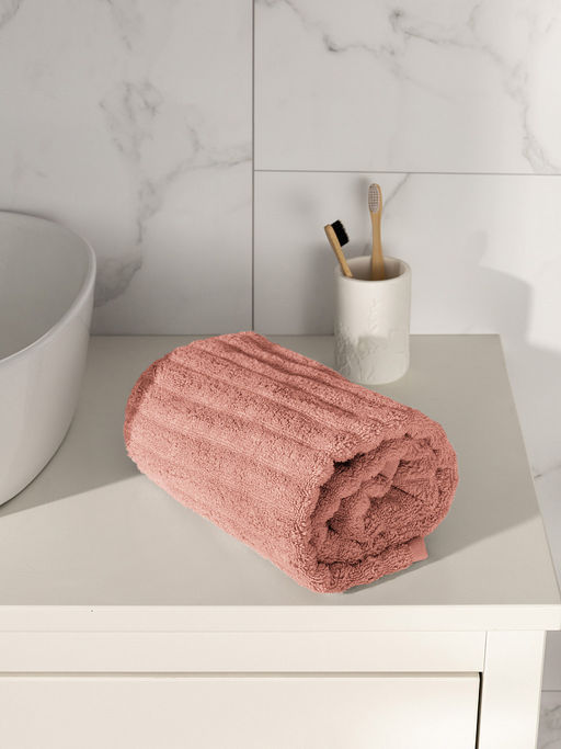 Полотенце махровое 50x90 розовый махровая ткань